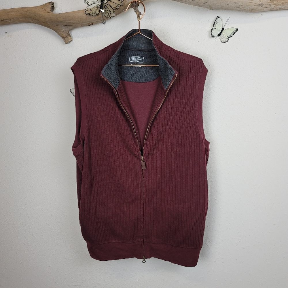 Pendleton dual direction zip sweater vest